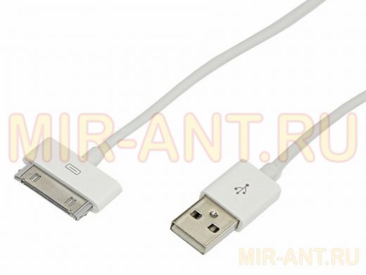 Шнур USB / Lightning (iPhone) 30 pin шнур 1 м белый REXANT